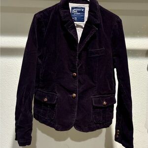 American Eagle Outfitters Dark Purple Corduroy Blazer